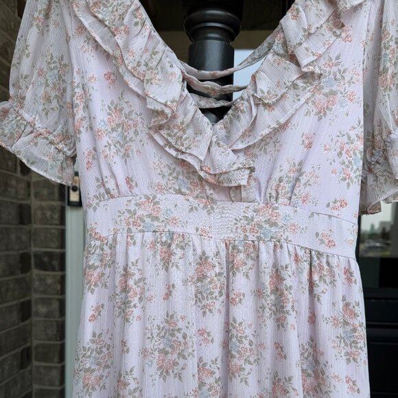 Women's Light Purple Floral Altar'd State Midi Dress - Picture 3 of 9